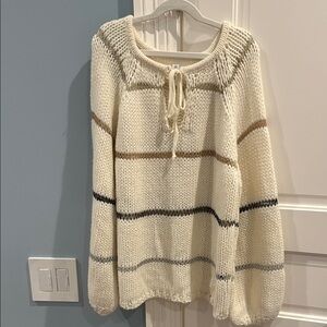 Wishlist Cream Striped Sweater